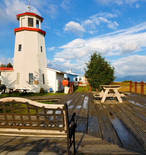Vuurtoren bij Homer, Alaska, Amerika