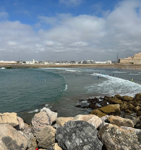 De kusten bij Rabat in Marokko