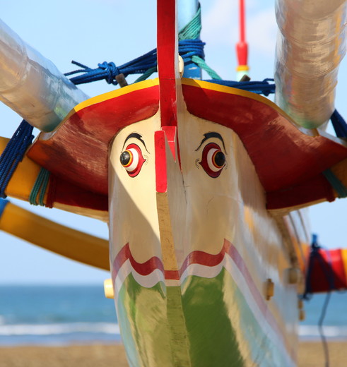 Authentiek bootje uit Sanur, Bali, Indonesië
