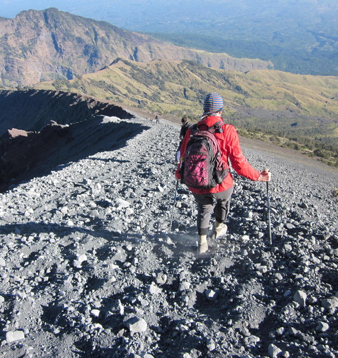 Wandelen op de vulkaan Rinjani, Lombok