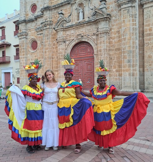 Kleurrijk oud centrum van Cartagena