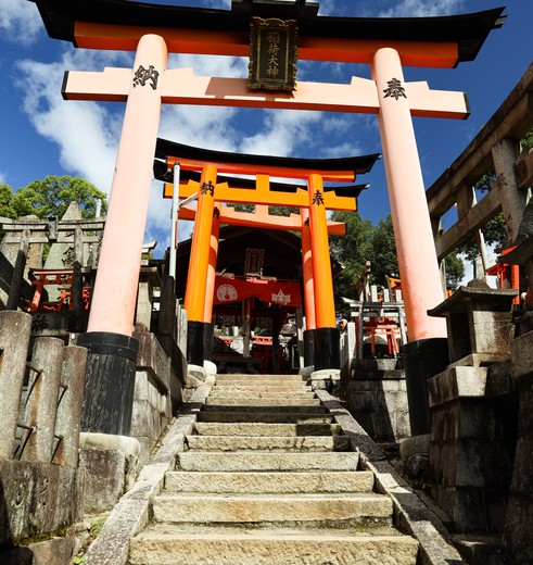 Torii-poorten in Kyoto, Japan