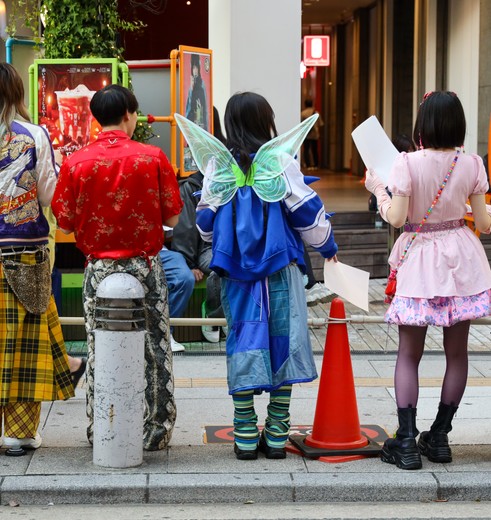 Kleurrijk straatbeeld in Osaka, Japan