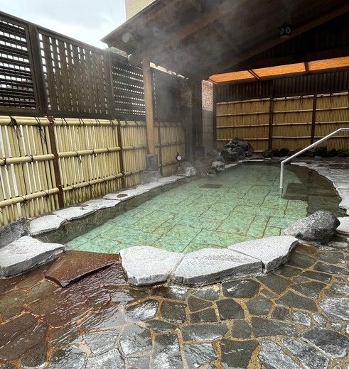In een van de onsen in Hakone