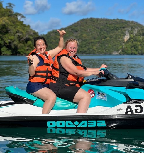 Jetskiën op Langkawi, Maleisië