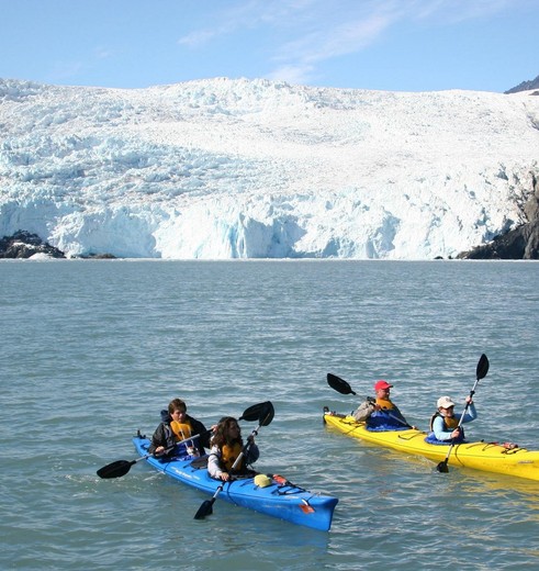 Kajakken in Kenai Fjords National Park, Alaska, Amerika