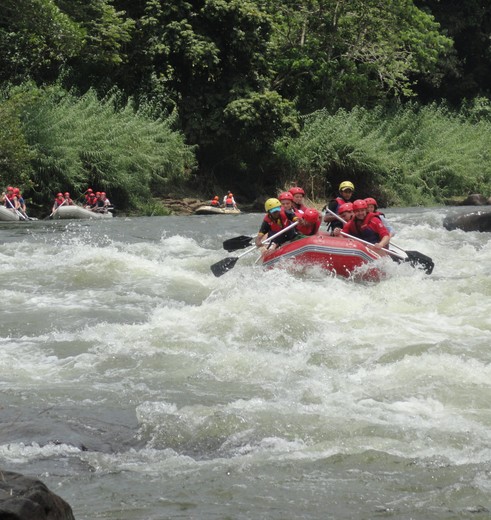 Raften bij Kitulgala, Sri Lanka