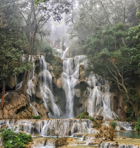 De Kuang Si-Watervallen in Laos