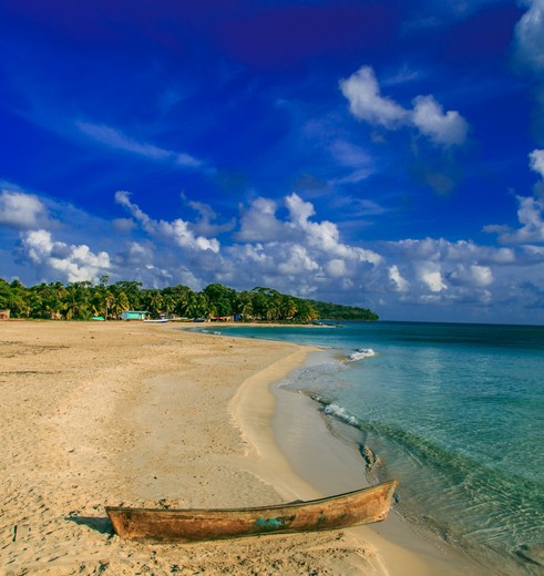Idyllische baai op Little Corn Island, Nicaragua