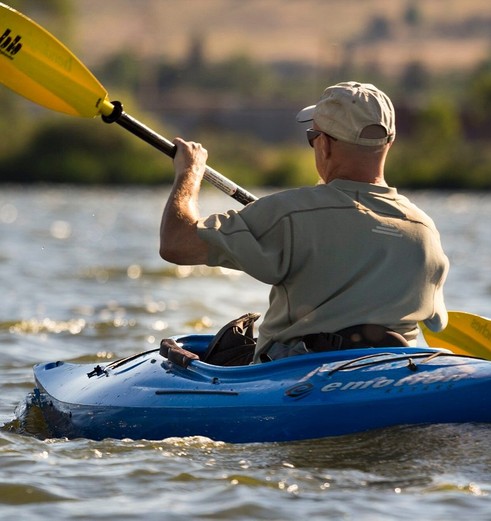 Kanovaren bij Running Y Resort, Klamath Falls, USA