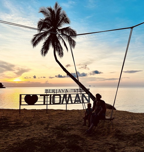 Zonsondergang op Tioman Island, Maleisië