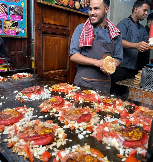Overal is er heerlijk eten te vinden in Marrakech