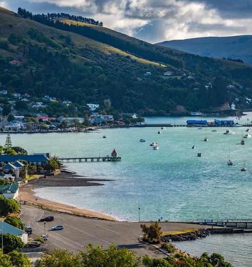 Het charmante Akaroa, Nieuw-Zeeland