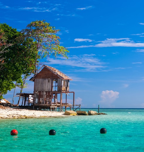 Maleisië-Pulau-Perhentian-wit-strand