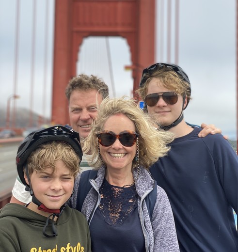 Met het hele gezin op de Golden Gate Bridge, San Francisco