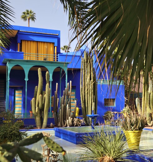 In Jardin Majorelle in Marrakech, Marokko