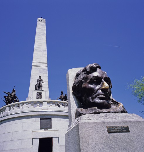Herinneringen aan oud-president Lincoln, in Springfield, Amerika