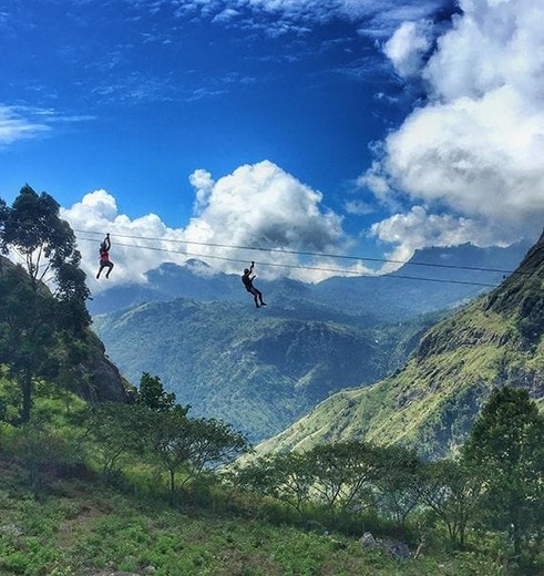 Ziplinen in Ella, Sri Lanka