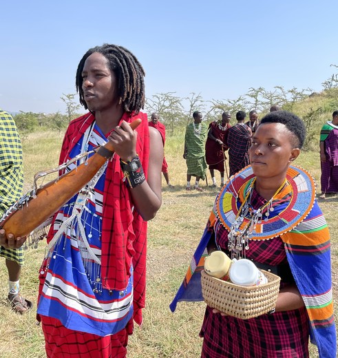 warm welkom door de Masai, Tanzania