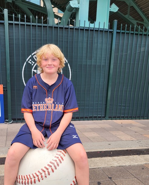 Net buiten het honkbalstadion van de Houston Astros in Texas.