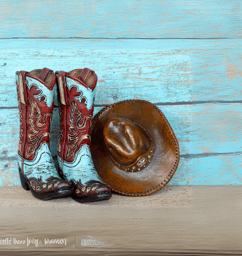 Cowboylaarzen en cowboyhoed, Texas, Amerika