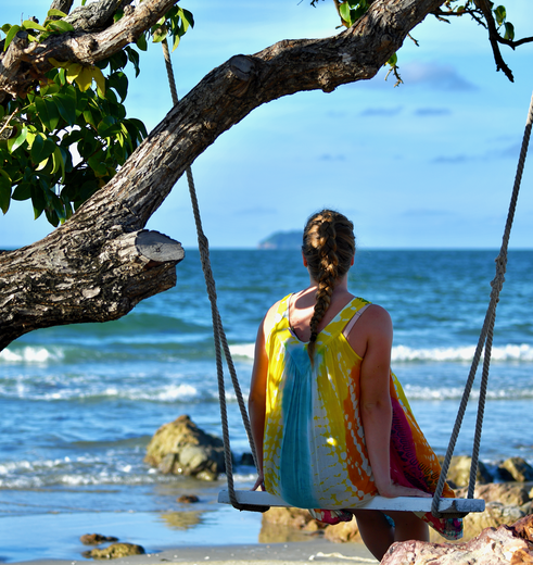 Genieten op het strand van Koh Samui, Thailand