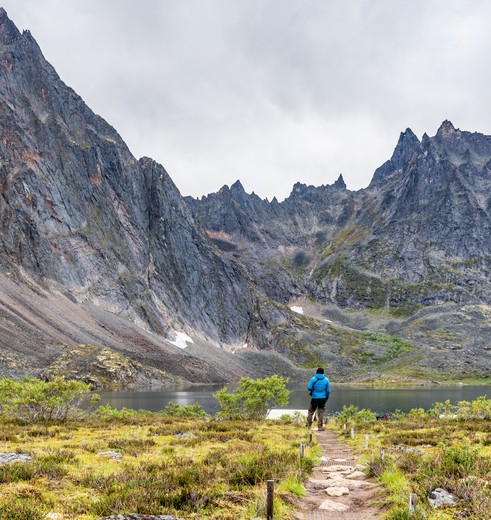 Hiken in Tombstone Territorial Park, nabij Dawson City, Yukon