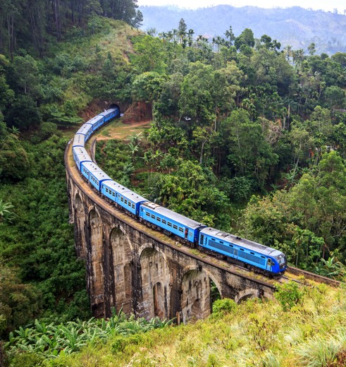 Treinreis tussen Ella en Kandy bij de Nine Arches Bridge, Sri Lanka