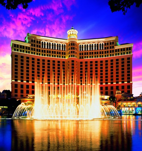 Verenigde-Staten-Las-Vegas-Bellagio-Exterior-fontijn-show