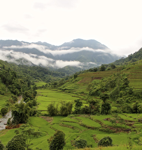 De bergen van Ha Giang, Vietnam