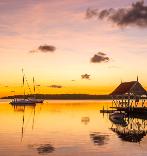 Zonsopgang bij Mauritius