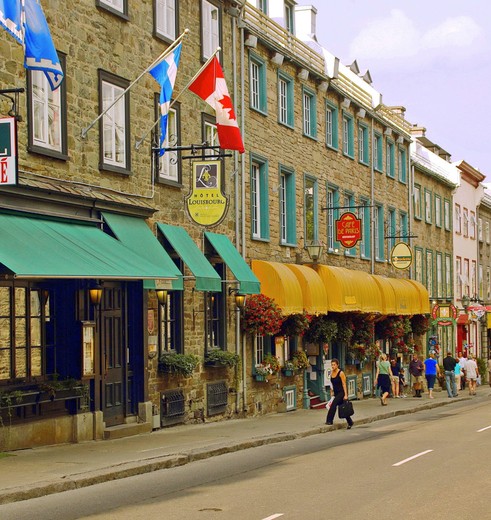 Gezellige straten in Quebec-city in Canada