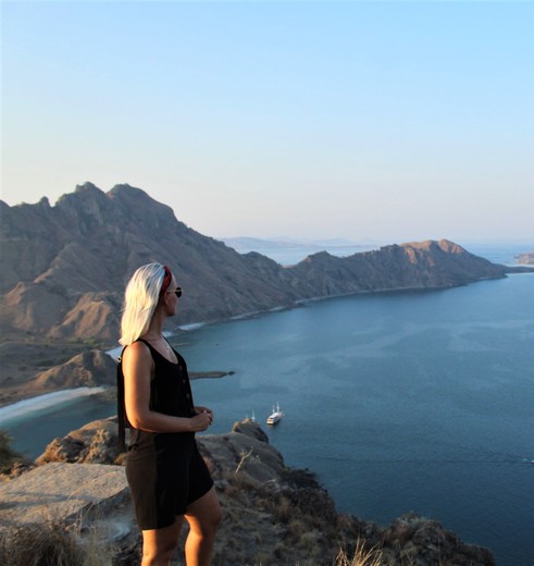 Het prachtige uitzicht van Komodo