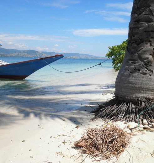 Het strand van Riung op Flores