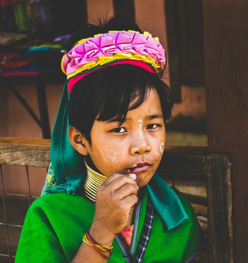 Karen jongen in Noord-Thailand