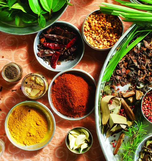 Specerijen en lokaal eten in mauritius