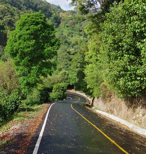 De autoroute door Boquete in Panama
