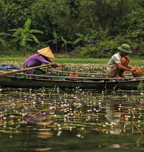 Varende locals in Cambodja