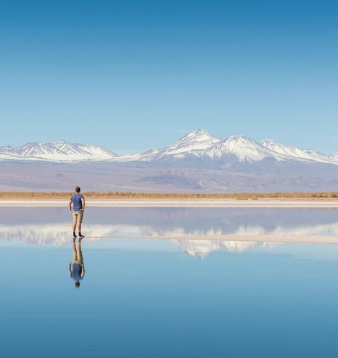 Atacama woestijn, zoutvlakte in Chili