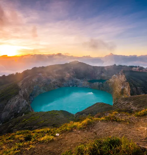 Kelimutu vulkaan op Flores, Indonesie