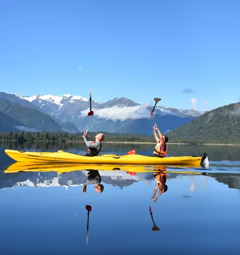 Kajakken in Franz Josef, Nieuw-Zeeland