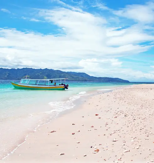 Prachtige stranden op de Gili-eilanden in Indonesie
