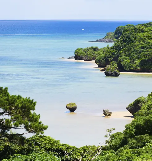 Stranden bij Okinawa