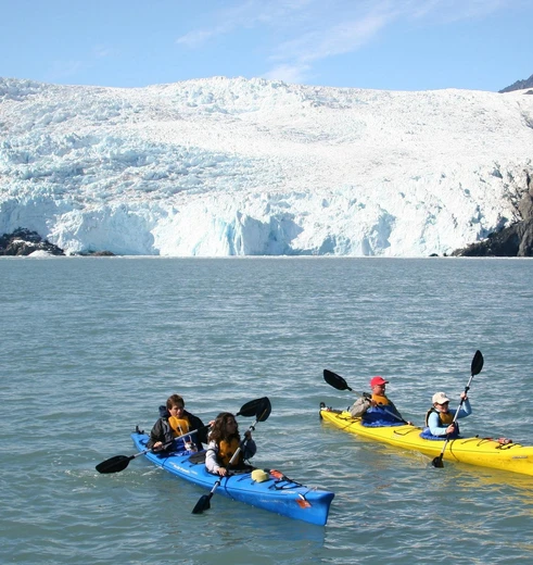 Kajakken in Kenai Fjords National Park, Alaska, Amerika