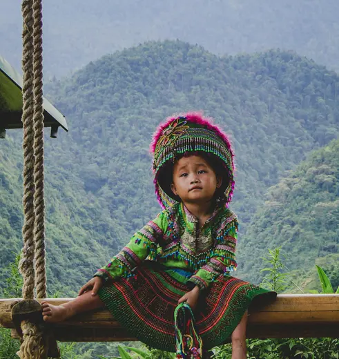 Kind in Sapa in Noord-Vietnam