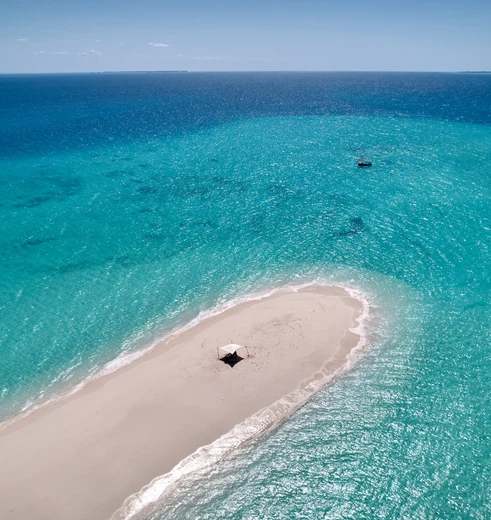 Verlaten zandbank Mafia Island, Tanzania