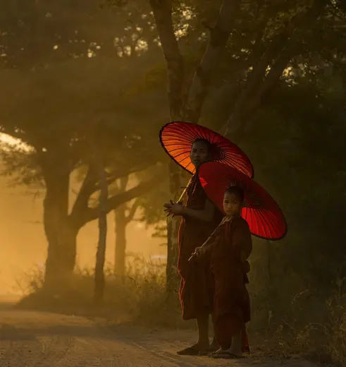 Monniken in Zuid-Oost-Azië