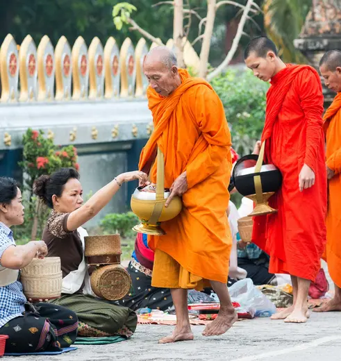 Monniken in Laos