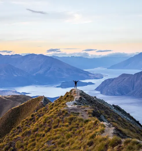 Uitzicht vanaf Roy’s Peak, Nieuw-Zeeland