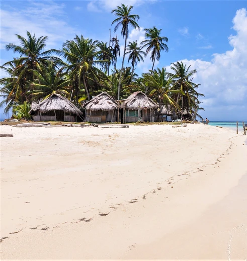De stranden op de San Blas Eilanden in Panama
